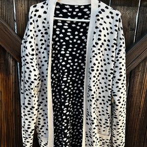 Dalmatian print cardigan